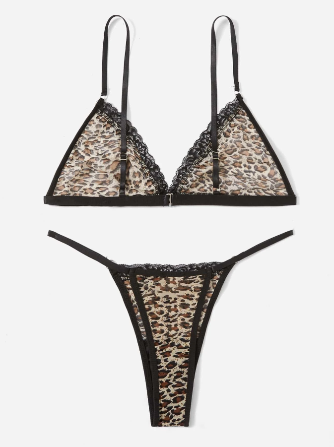 Sexy Leopard Print Lingerie Set