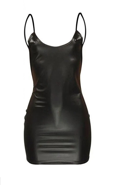 Sexy Glossy Mini Bodycon Dress